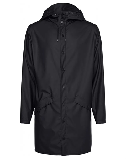 Rains - Lang Regnjakke - Unisex - Black